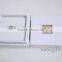 Elegant personalized wedding ring box for ceremony with beaded name plate of Y