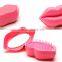 New Style Professional Lip Shape Customized Head Massage Styling Care Easy Carry Hair Comb With Mirrow