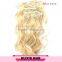 Blonde Cambodian Human Hair Wavy Clip In Hair Extension