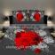 luxury flower 3D printed bedding set 100% polyester