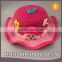 Cute Girl Straw Hat with Applique Decoration Party Hat Holiday Hat