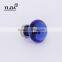 Zinc Alloy Base Light Blue Brushed Satin Nickel Glass Knob