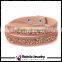Artificial Leather Crystal Rhinestone Wrap Bracelets Bangles Hand Jewelry New 2016