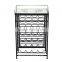HomCom 31" 25 Bottle Metal Wine Storage Rack Table - Black/Multi-Color