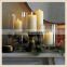 clear hand blown cylinder hurricane glass candle holders with stem