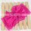 Cheap New Baby Girl Lace Bow Headwrap Wide Lace Headband for Girl Hair Fashion Infant Elastic Headband Newborn Headwear