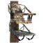 Hunting chairs hung on treestand