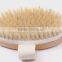 Separable long handle wooden bath brsh,back cleaning brush