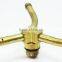 Rotary Brass 3-Arm Sprinkler With Triangle Metal Base For Lawn