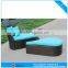 outdoor furniture rattan plastic sun lounger CF1207C+CT