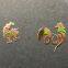 Custom waterproof new design chromatic metal nickel sticker