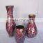 Best selling red wholesale round mirrored glass mosaic vase for wedding decoration