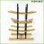 Curved bamboo designed wine stand wine rack Homex BSCI/Factory