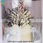 Gery Glass TeaLight with Tree Pattern