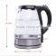 Good Quality and Competitive Price Clear Glass Electric Kettle With Color Changing