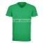 shanghai distributer short sleeve v-neck collar embroidered fiber t-shirt