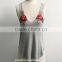 sexy tank top women tops crop top embroidery rose t-shirt
