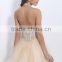 backless chiffon beaded bling knee length sparkly cocktail dresses