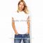 women white tshirt with short sleeves for wholesale