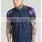 2016 Fashion Design Mens Baseball Jersey with Sublimation Printed Sleeves 100% Polyester Curved Hem 1/4 Zipper Baseball T Shirt