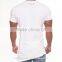Asymmetrical Shirt 94% Cotton 6% Elastane Gym Fitted Short Sleeve Longline T Shirt Lifestyle Shirts Hot Sale Fashion Streetwear
