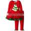 2017 wholesale children's boutique clothing cute baby set kids christmas outfit