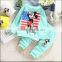 HOT SALE spring autumn baby boy girls print cartoon brand character T-shirt+pants 2 sets kids fashion clothes baby sports suits