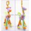 Baby Crib Stroller Rattle Plush Toy Plush Newborn Baby Hanging Ring Bell for Bed