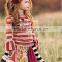 charming green multi ruffle plain custom kids dress