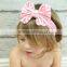 Boutique fancy baby messy bow head wrap , chic toddler girls hair headband M5062008