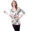 China factory best-selling lady floral print blouse