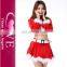 No MOQ Santa Girl Unique Christmas Suits Sexy Red Velvet Christmas Costume