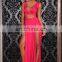 2015 ladies fashion max long sexy split sleevess drape zip dress