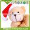 light brown cute christmas bear head plush hand puppet manufacturer custom