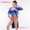 Wholesale Blue Shiny Outfits Halloween Costume Adult Woman