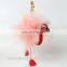 Cute Fluffy Faux Fur 24 hour Pom Pom Bird Shape Keychain for Girls' Gift Hand Bag accessories Car Pendant