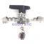 Tee Ball valve 3 6 8 10 mm 3/8" hard tube stainless steel 304 card set 3 way Horizontal Panel Switching ball valve