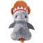 Warm Pet dog Cat gray shark coral fleece Clothes four feet Hoodie