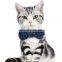 Classic polka dot British wind denim bow pet collar