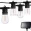 Hanging Patio Lights IP44 Waterproof Backyard Lights G40 Outdoor Solar String Lights