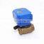 China suppliers DC9-24V DN8-DN32  automatic timer two way brass ball valve with electric actuator