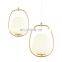 Modern White Glass Ceiling Light Bedside Retro Decorative Pendant Lamp