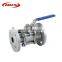 DN100mm 3pc stainless steel flanged end ball valve