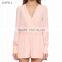 Hot Selling OL Sexy Deep V Elastic Waist Jumpsuits
