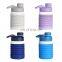 Botellas De Agua Plegables De Silicona Flexible Collapsible Folding Silicone Water Bottle
