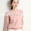 Fashion Cashmere Ribbing Knit V Neck Pullover Sweater for Women