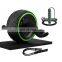 Fitness Ab Wheel Roller with Knee Mat Jump Rope Workout Resistance Bands Home Gym Equipment for Men Women Abdominal Exercise