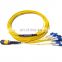 Fiber optic MPO breakout fiber cable mpo to lc