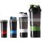 Bpa Free Plastic High Quality 600 ml Plastic Protein Powder Shakers Sport Water Bottles