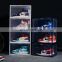 Clear transparent large shoe storage box  stackable empty shoe boxes with custom logo Drop Front magnetic gift shoe box